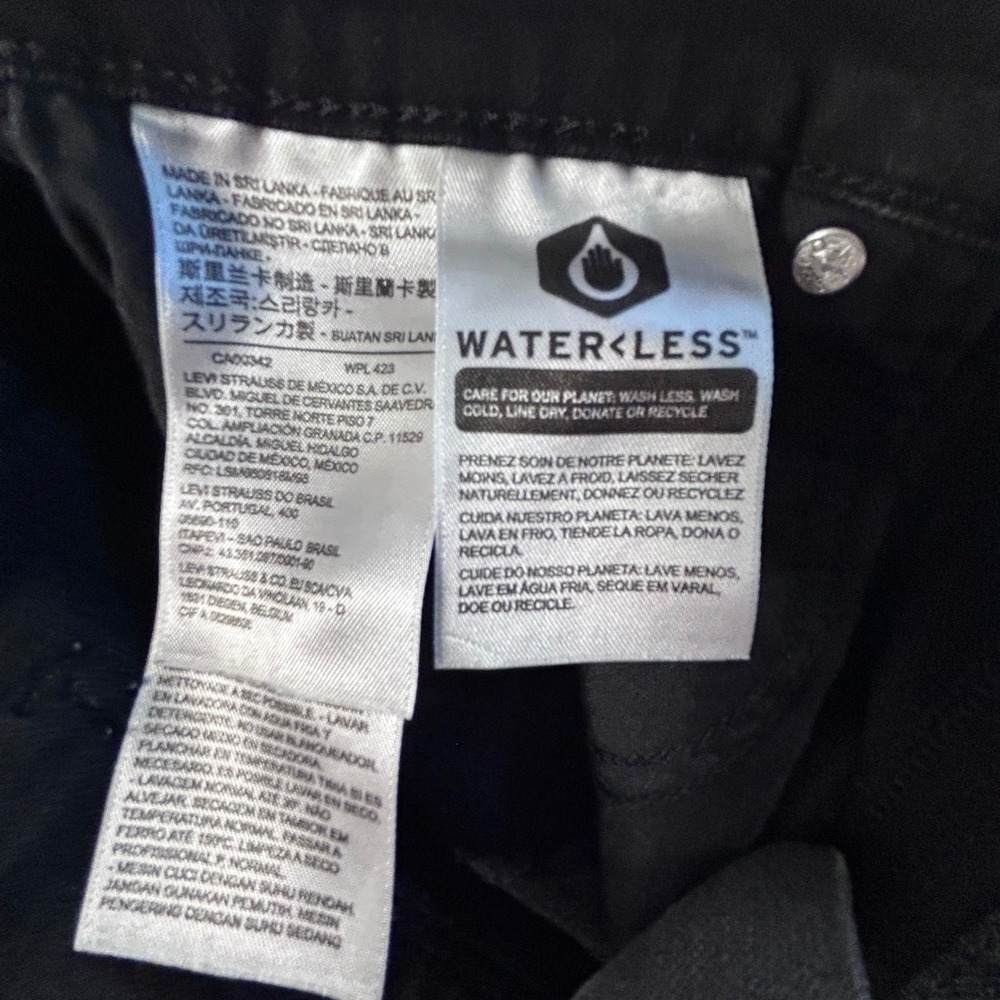 Levi's 505 Straight Jeans Black Denim W31 L34 Classic Fit - Picture 10 of 10